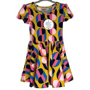 NEW Dot Dot Smile Retro Kaleidoscope Cap Sleeve Dress 12-24M